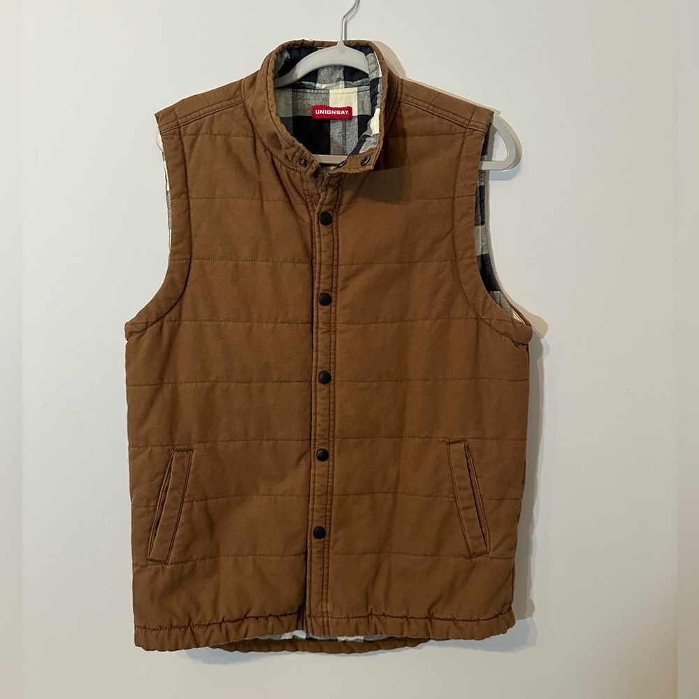 Unionbay Brown Quilted Men's Large Vest